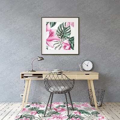 Tapete para cadeira de escritório Jardim Rosa