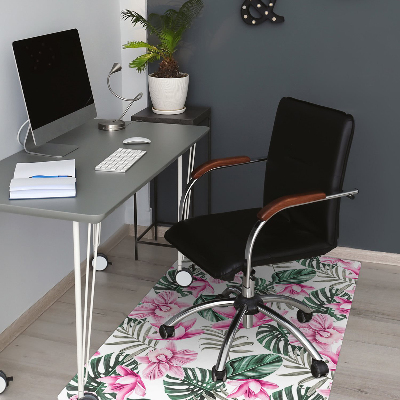 Tapete para cadeira de escritório Jardim Rosa