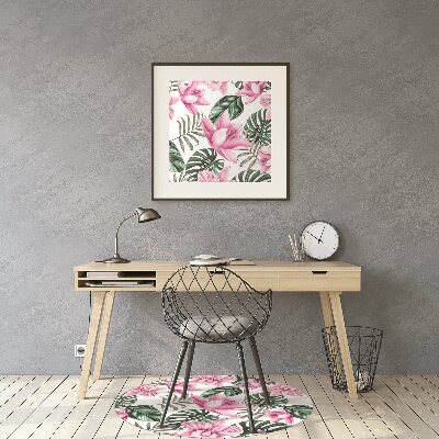 Tapete para cadeira de escritório Jardim Rosa