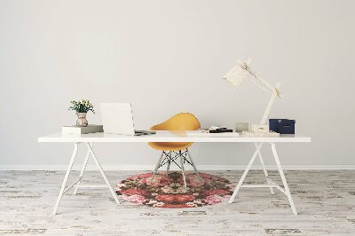 Tapete para cadeira de escritório rosas vermelhas