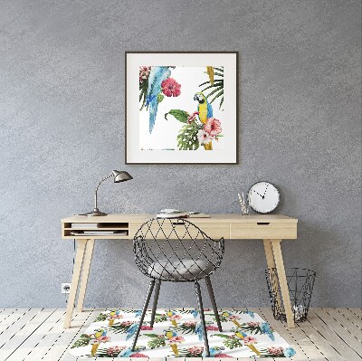 Tapete escritório Papagaios e Flores