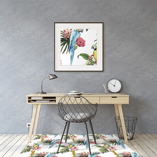 Tapete escritório Papagaios e Flores