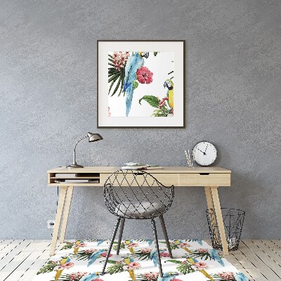 Tapete escritório Papagaios e Flores