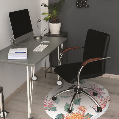 Tapete para cadeira de escritório Garças em flores