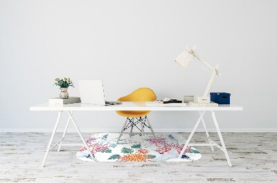 Tapete para cadeira de escritório Garças em flores