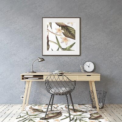 Tapete para cadeira de escritório Folhas e flores