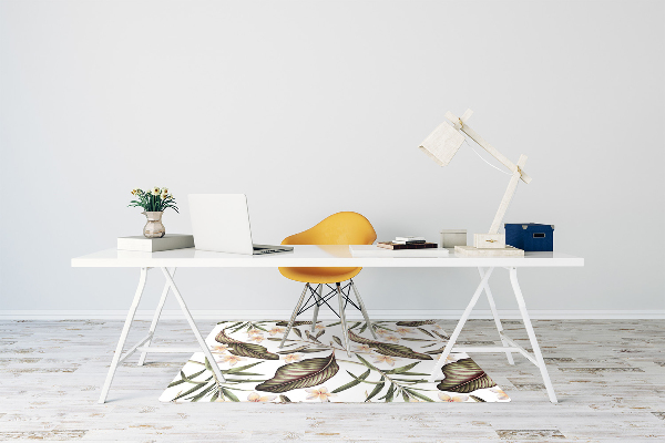 Tapete para cadeira de escritório Folhas e flores