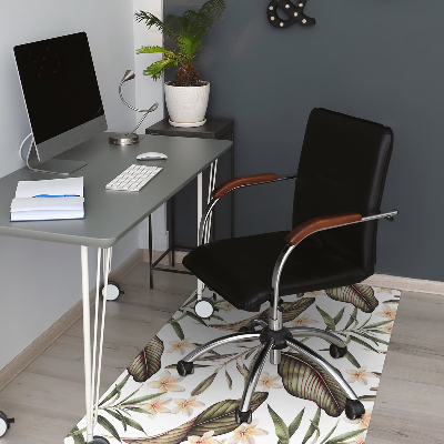 Tapete para cadeira de escritório Folhas e flores