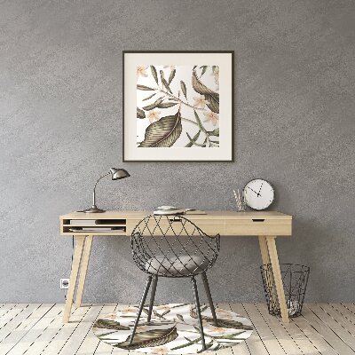 Tapete para cadeira de escritório Folhas e flores