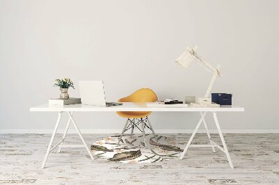 Tapete para cadeira de escritório Folhas e flores