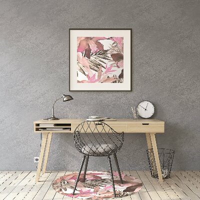 Tapete para cadeira de escritório Flores em tons pastel