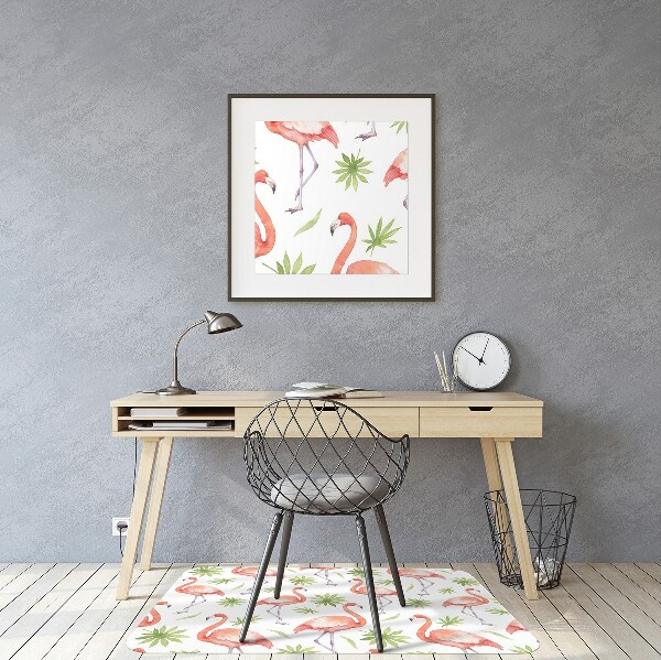 Tapete escritório Flamingos