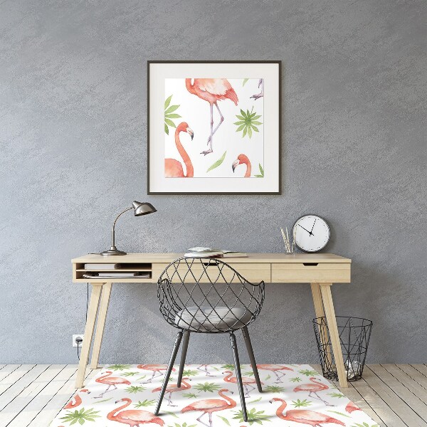Tapete escritório Flamingos