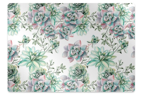 Tapete para cadeira de escritório Aquarela floral