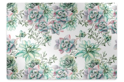 Tapete para cadeira de escritório Aquarela floral