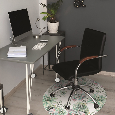 Tapete para cadeira de escritório Aquarela floral