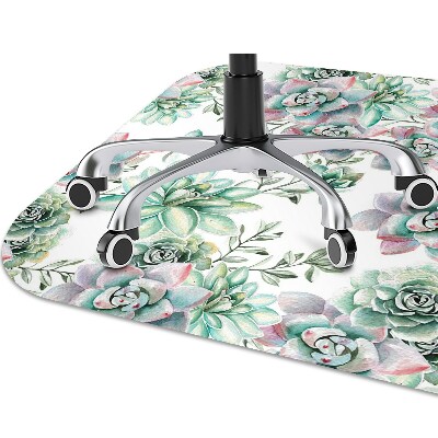 Tapete para cadeira de escritório Aquarela floral