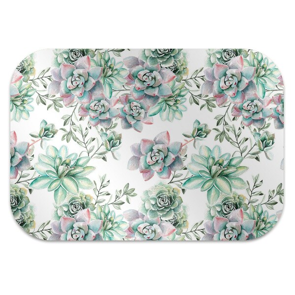 Tapete para cadeira de escritório Aquarela floral