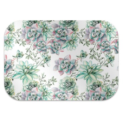 Tapete para cadeira de escritório Aquarela floral