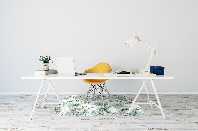 Tapete para cadeira de escritório Aquarela floral