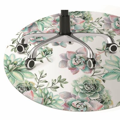 Tapete para cadeira de escritório Aquarela floral
