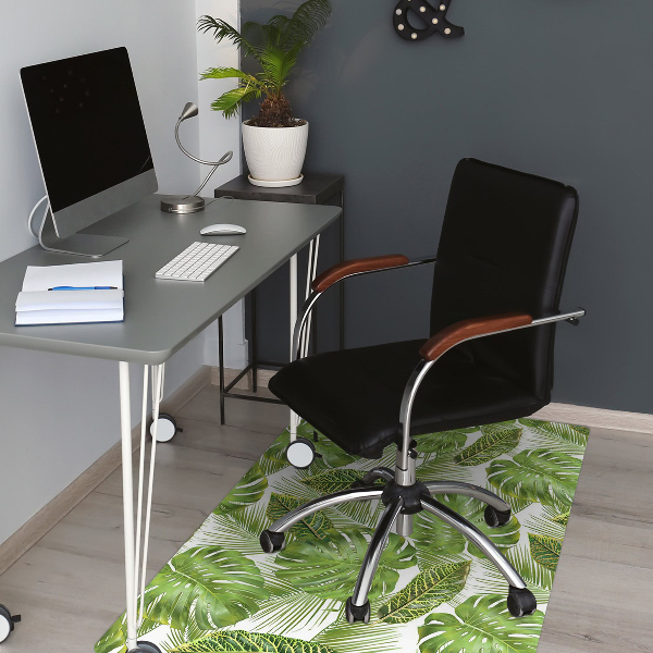 Tapete para escritório Folhas tropicais