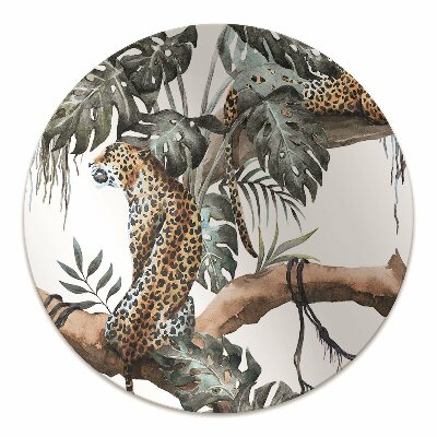 Tapete escritório Leopardos em um galho