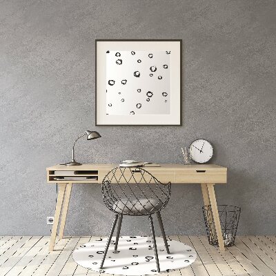 Tapete para cadeira de escritório Círculos desenhados