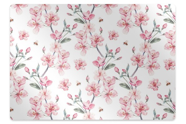 Tapete para cadeira de escritório Flores sutis
