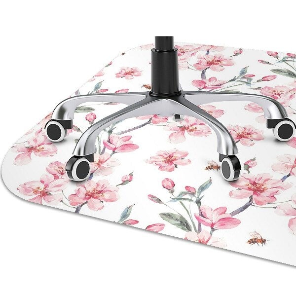 Tapete para cadeira de escritório Flores sutis