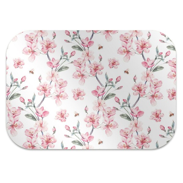 Tapete para cadeira de escritório Flores sutis