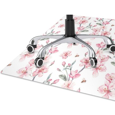 Tapete para cadeira de escritório Flores sutis