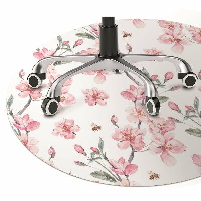 Tapete para cadeira de escritório Flores sutis