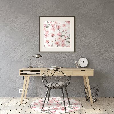 Tapete para cadeira de escritório Flores sutis