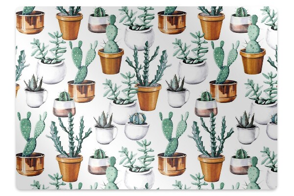 Tapete para escritório Cactos em vasos