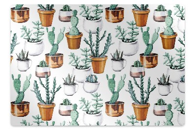Tapete para escritório Cactos em vasos