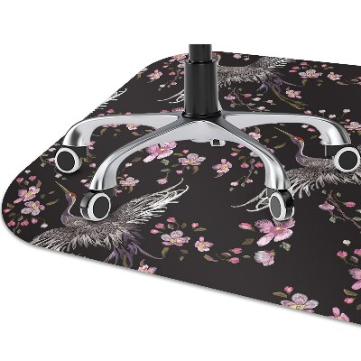 Tapete para cadeira de escritório Garças e flores