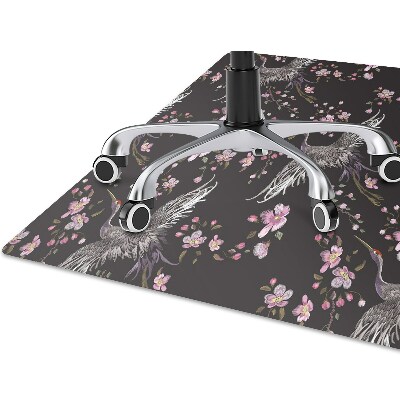 Tapete para cadeira de escritório Garças e flores