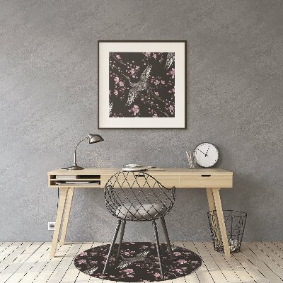 Tapete para cadeira de escritório Garças e flores