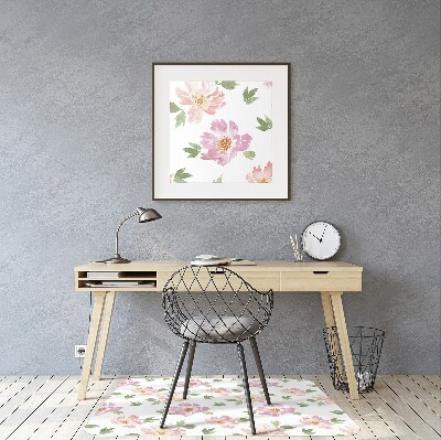 Tapete para escritório Flores em aquarela