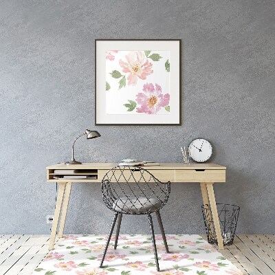 Tapete para escritório Flores em aquarela