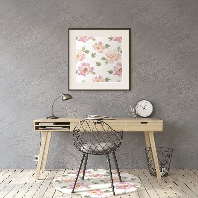 Tapete para escritório Flores em aquarela