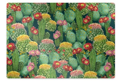 Tapete para cadeira de escritório Cactos florescendo