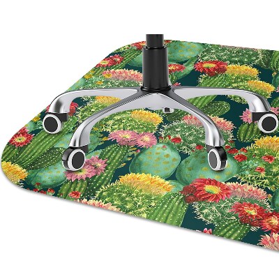 Tapete para cadeira de escritório Cactos florescendo