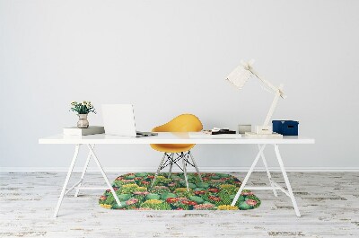 Tapete para cadeira de escritório Cactos florescendo