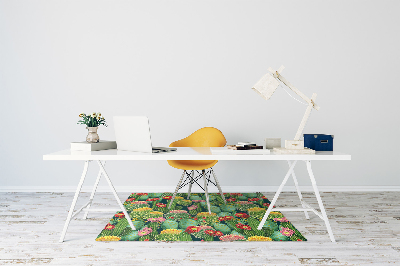 Tapete para cadeira de escritório Cactos florescendo