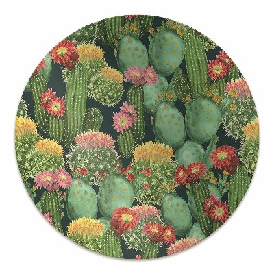 Tapete para cadeira de escritório Cactos florescendo