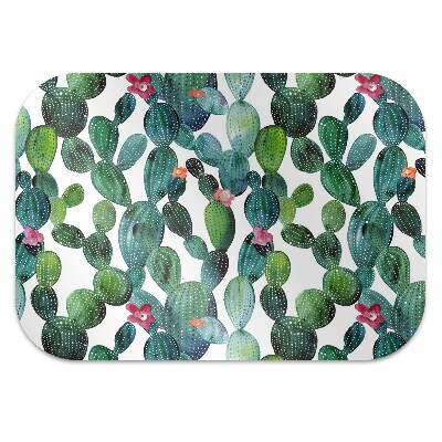 Tapete para cadeira de escritório Cactos com flores