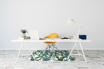 Tapete para cadeira de escritório Cactos com flores
