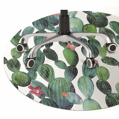Tapete para cadeira de escritório Cactos com flores